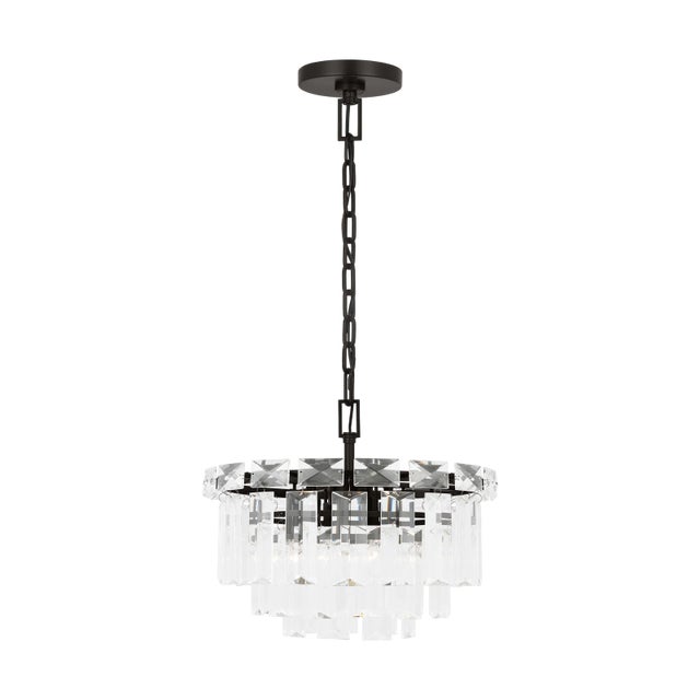 2020s Chapman & Myers by Visual Comfort Studio Arden 4-Light Small Chandelier in Aged Iron For Sale - Image 5 of 5