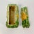 1940s Vintage Majolica French Hollywood Regency Trompe L’Oeil Asparagus Box. For Sale - Image 13 of 15