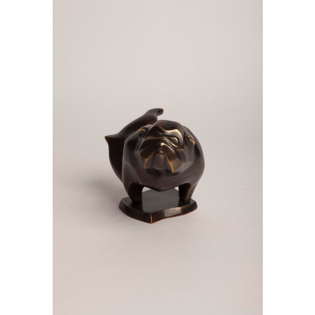 Contemporary Bulldog Contemporary Bronze Sculpture For Sale - Image 3 of 6