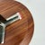 Flexform Walnut and Stainless MCM Style Round Top Side Table For Sale In Portland, OR - Image 6 of 7