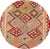A beautiful hand-woven modern Kilim rug with a multi-color field in an all-over geometric design. This rug measures: 4...