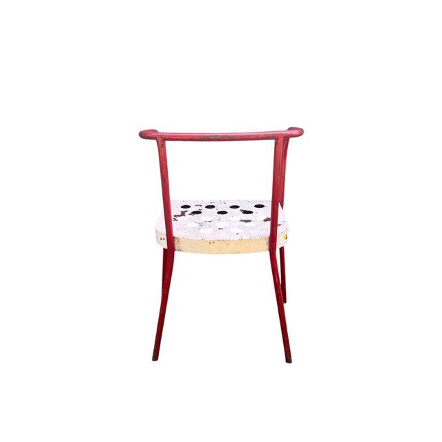 Early 20th Century Early 20th Century French Industrial Tubular Metal Armchair Chair Attributed to Rene Malaval For Sale - Image 5 of 8