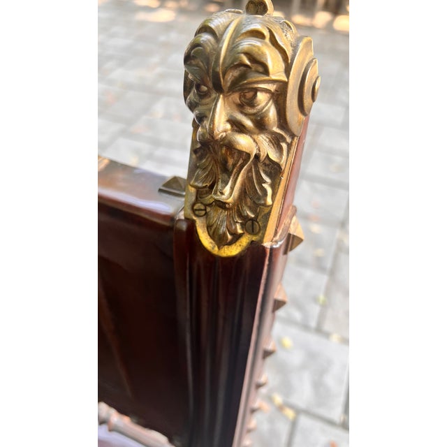 Late 18th Century Spanish Leather Bench For Sale - Image 9 of 12