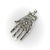 Modern Vintage Berber Hand of Fatima / Hamsa Sterling Silver Pendant With Central Flower Motif For Sale - Image 3 of 9