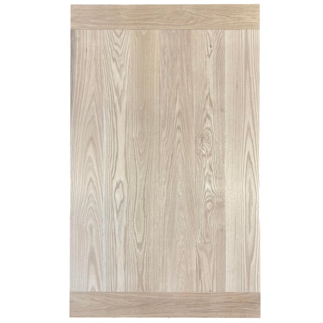 Carre Rectangular Solid White Oak Dining Table Natural 120" For Sale - Image 9 of 9