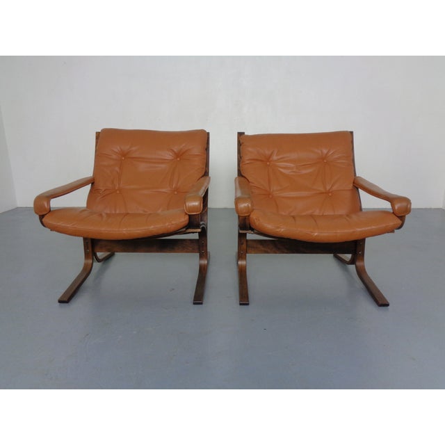 1960s Mid-Century Modern Siesta Table and Leather Chairs by Ingmar Relling for Westnofa, Norway, 1960s, Set of 3 For Sale - Image 5 of 18