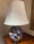 Asian Blue Famille Rose Ginger Jar Asian Lamp For Sale - Image 3 of 7