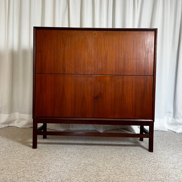 Scandinavian Secretary Desk in the Style of Marian Grabinski for Ikea, 1960s For Sale - Image 4 of 18