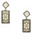 1990s Pair of White Enamel and Diamond Dangle Earrings For Sale