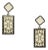 White Enamel and Diamond Dangle Earrings For Sale