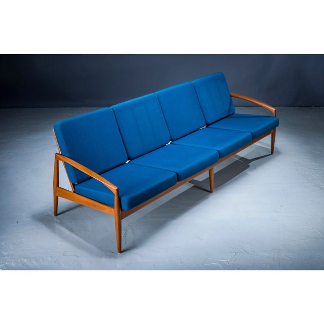 Model 121 Paper Knife Easy Chairs and Sofa by Kai Kristiansen for Magnus Olesen, 1960s, Set of 3 For Sale - Image 18 of 18