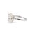 14k White Gold Gia 3.02ct Oval Cut Natural Diamond Solitaire Engagement Ring, Size 6.5 For Sale - Image 4 of 9