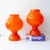 Mid-Century Modern Space Age Orange Mushroom Table Lamps, 1960s, Set of 2 For Sale - Image 3 of 13
