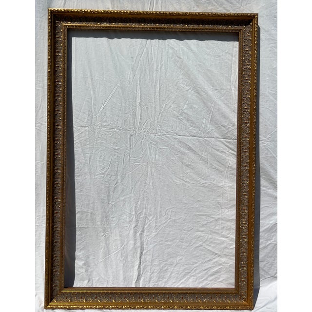 Huge Ornate Wood Frame, Fits Art 40x60" For Sale - Image 4 of 16