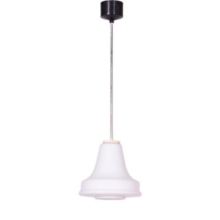Mid-Century Chandelier in Chrome, Blackened Steel and Glass, Czech, 1960s For Sale