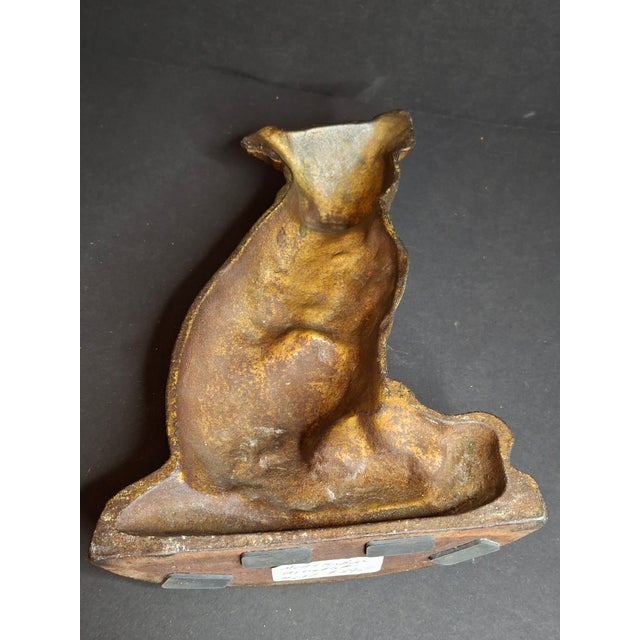 Antique Cast Iron Mutt and His Bone Dog Doorstop 1930s Original Paint Greenblatt For Sale - Image 13 of 17