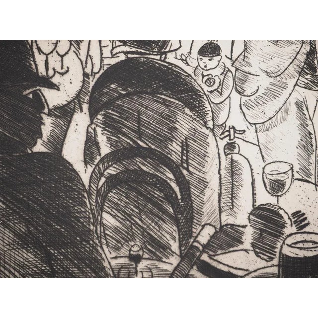 Pierre Falke, On the Terrace, Original Engraving For Sale - Image 5 of 7