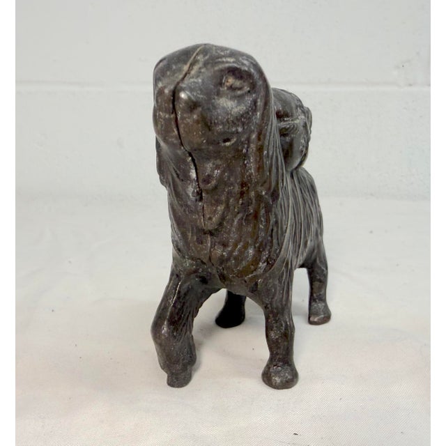Brown Antique Early 1900's Cast Iron St Bernard Dog Pack Still Coin Bank a.c. Williams For Sale - Image 8 of 9