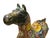 Vintage Oriental Chinese Reddish Maroon Cloisonne Metal Horse Figure For Sale - Image 11 of 14
