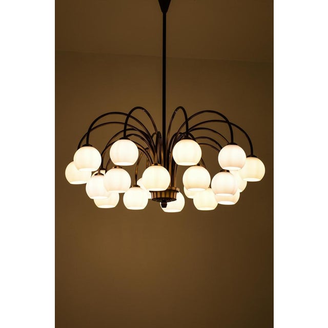 Ceiling Lamp in Brass and Glass from Fog & Mørup, 1940s For Sale - Image 9 of 10