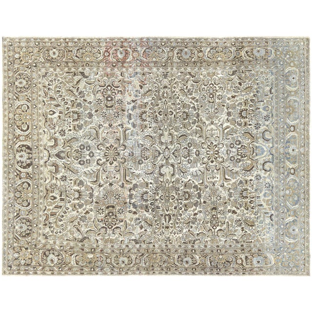 Experience the beautiful craftsmanship and timeless elegance of our Semi Antique Persian Melayer Rug. Measuring 8'7" x...