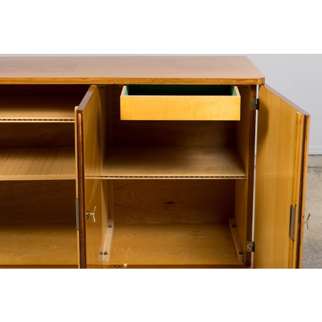 Wood 1940s French Art Deco Sycamore Maple Sideboard For Sale - Image 7 of 17