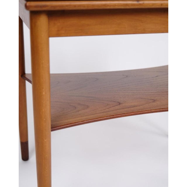 1950s Folding Table in Teak and Beech with Brass Fittings by Børge Mogensen, 1950s For Sale - Image 5 of 11
