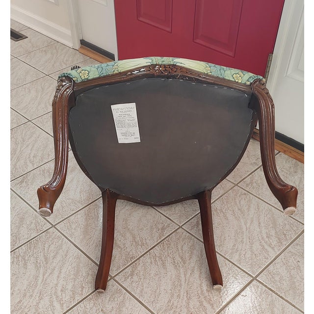 Vintage Italian Chair Reupholstered in William Morris Print For Sale - Image 10 of 11