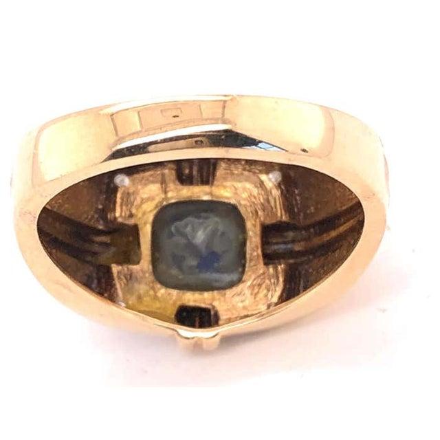 Signed Rubin Arthur 14Kt yellow Gold Contemporary Ring with Diamonds Size 10.25 with 6 grams total weight