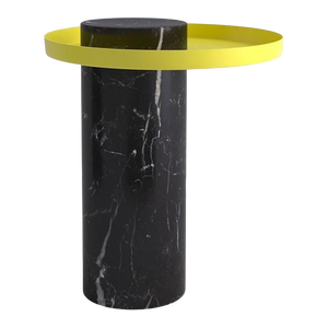 Medium Black Marquina Guéridon by Sebastian Herkner