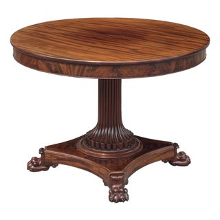 French Charles X Mahogany Centre Table, 1830s For Sale