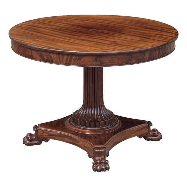 French Charles X Mahogany Centre Table, 1830s For Sale