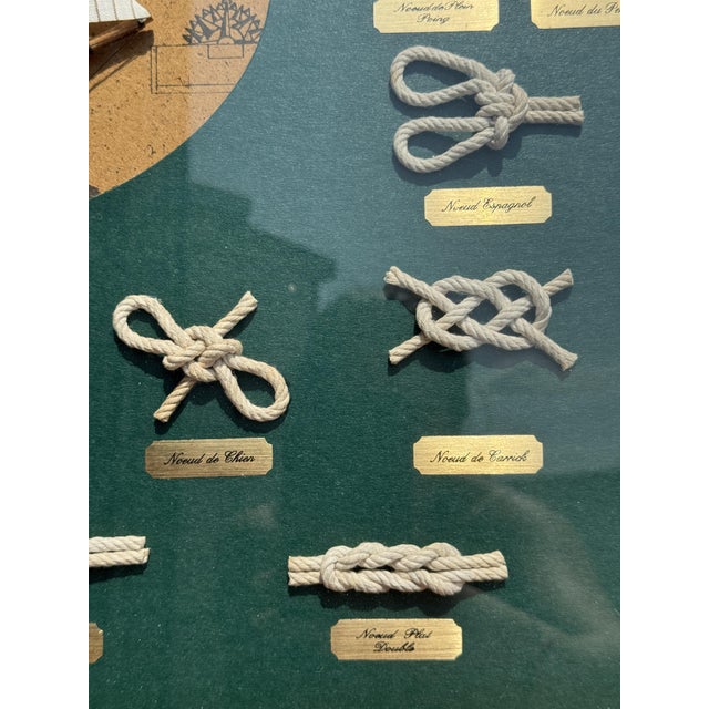 Forest Green Diorama Frame of Boats and Knots For Sale - Image 8 of 18