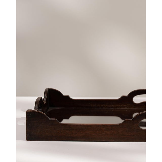 Early 20th Century France Chocolate Wood Tray For Sale - Image 12 of 18