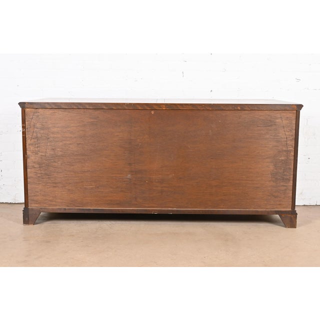 Baker Furniture French Regency Carved Cherry Wood Sideboard Credenza or Bar Cabinet For Sale - Image 11 of 12