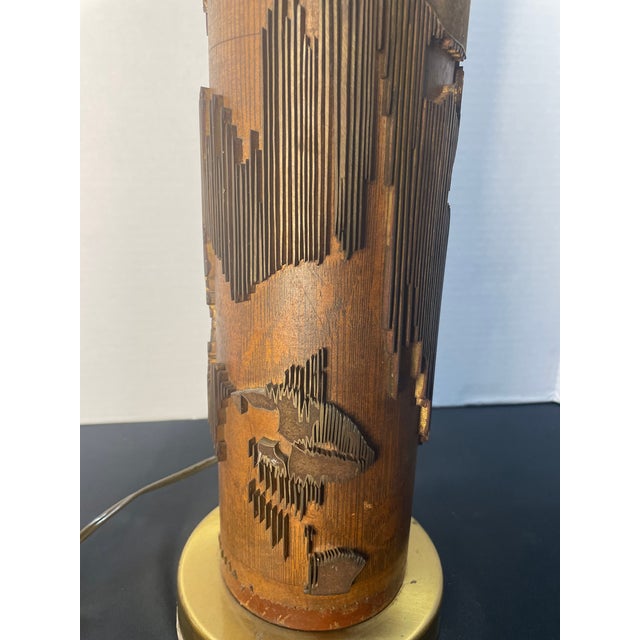 Vintage Wallpaper Printing Roller Lamp For Sale - Image 4 of 7