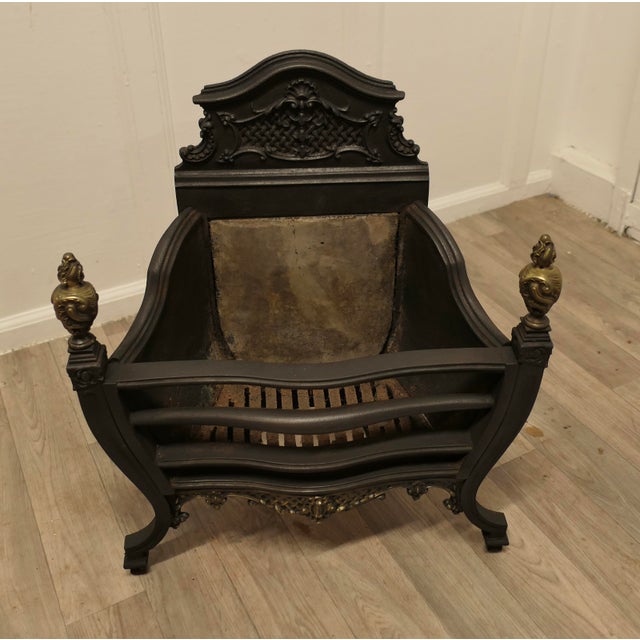 Large Regency Iron Fire Grate, 1890s For Sale - Image 6 of 6