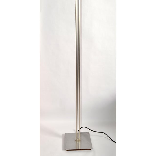Metal Minimalism Sillux Aluminum Murano Blown Circle Art Glass Floor Lamp For Sale - Image 7 of 18