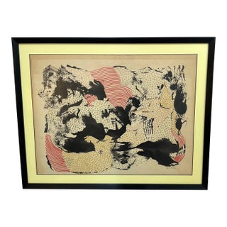 Lucile Parker 1970s-80s Abstract Original Print For Sale