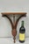 Regency Style Mahogany Plume Prince of Wales Carved Wall Mount Bracket Shelf. Circa Late 20th Century. Measurements: 15.5"...