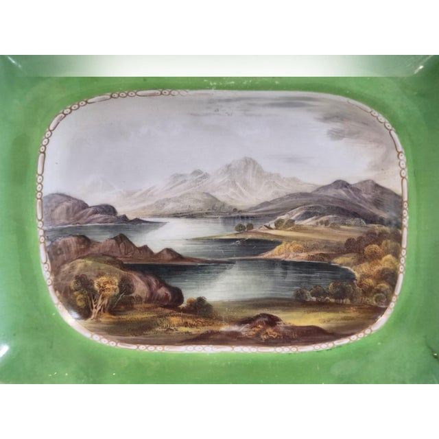 Rococo Porcelain Dishes with Scottish Landscapes by Copeland and Garrett, 1847, Set of 2 For Sale - Image 3 of 14