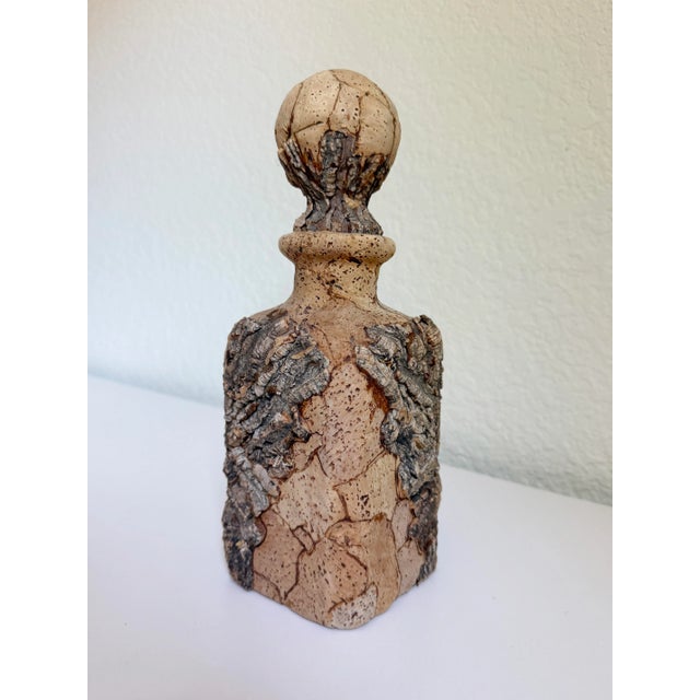 Vintage Talian Corked Wrapped Decanter Bottle For Sale In Sacramento - Image 6 of 9