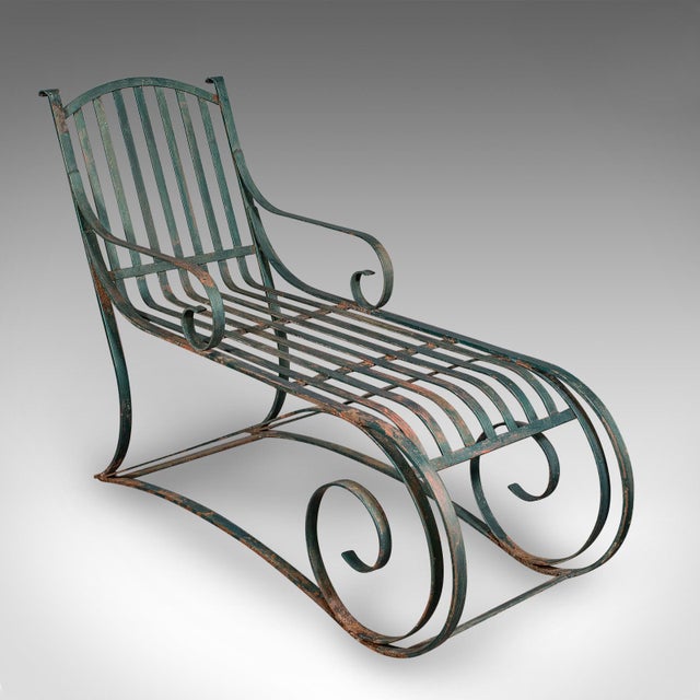 Traditional Antique Garden Lounger Set, English, Outdoor, Rocker, Steamer Chair, Edwardian For Sale - Image 3 of 12