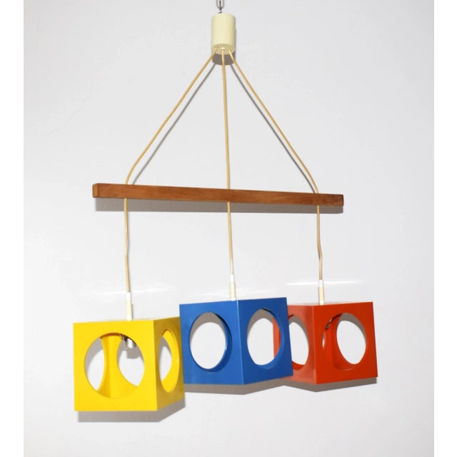 3 Cube Mod. 4022 Hanging Lamp by Richard Essig for Besigheim, 1970s For Sale - Image 4 of 5
