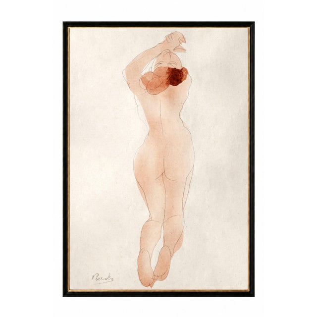 This vintage nude figure art print by Auguste Rodin brings expressive French modernism and understated sophistication to a...