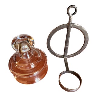 1970s Boda Smide Brutalist Wrought Iron & Glass Wall Sconce by Bertil Vallien - In Box For Sale