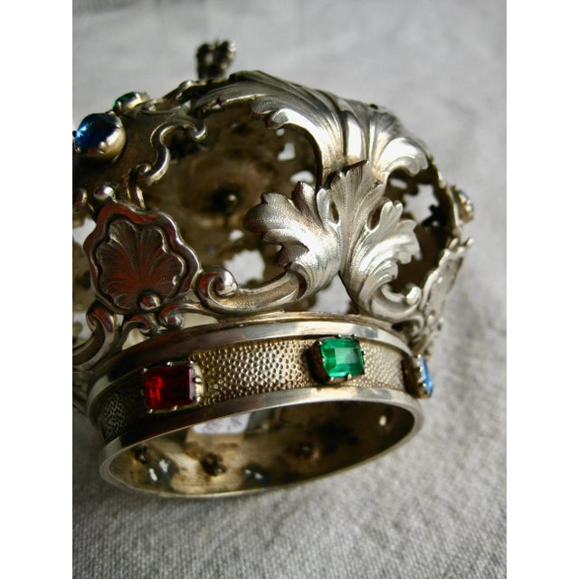 Metal Silver Statue Crown of Jesus Statue 19 Century For Sale - Image 7 of 10