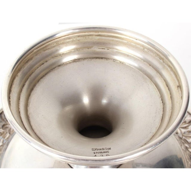 Vintage S Kirk & Son Sterling Silver Repousse Compote #436 - Not Weighted For Sale In New York - Image 6 of 8