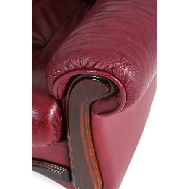 Pair Leather Lounge Chairs Scandinavian Mid Century Modern For Sale - Image 9 of 9