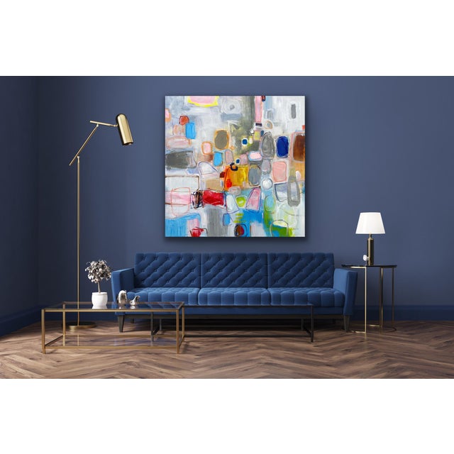 Contemporary Geometric Abstract Oil Painting Chairish